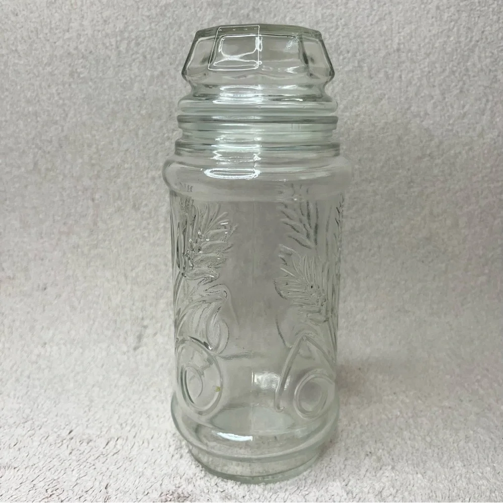 Vintage Mr Peanut Reusable Glass Jar 1982 VTG Retro 80s Kitchen Storage Collect